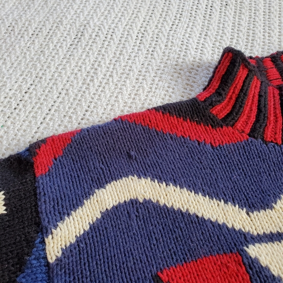 VTG Hunt Club Women's Petite Medium Ramie Cotton Geometric Pullover Sweater - Picture 8 of 8